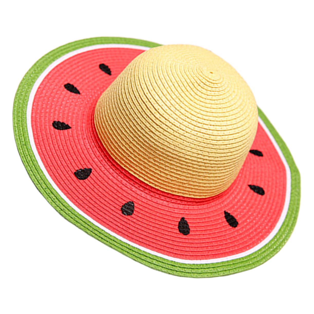 Sombrero de Paja para Niñas Decoracion Verano Patrón Sandía