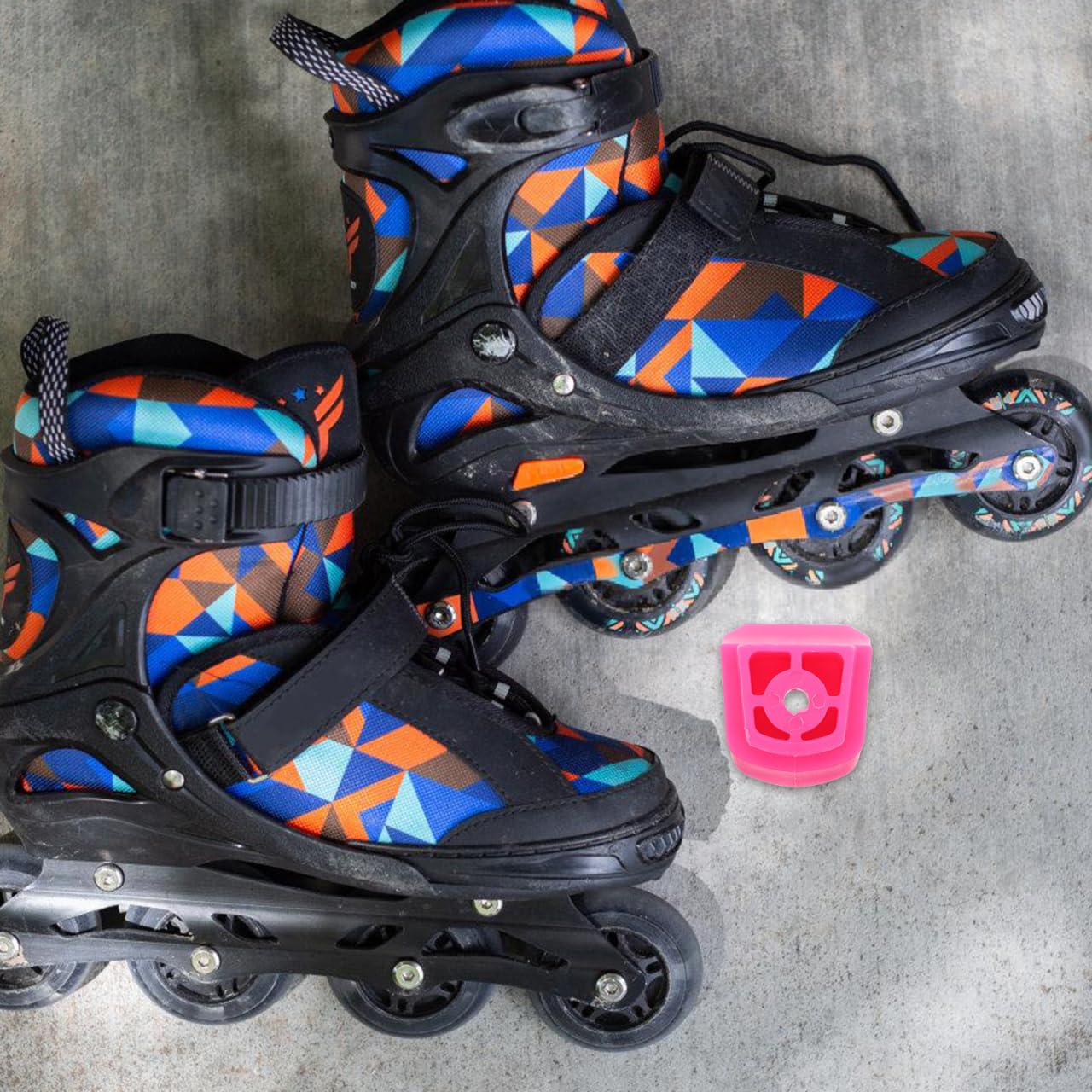 WOONEKY Bloque De Freno Universal para Patines Infantiles Patines En Línea Pastillas De Goma Antideslizantes para Frenado Seguro Fácil Instalación Y Resistente Al Desgaste