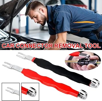 Automotive Electrical Terminal Connector Separator Removal Tool, Handy Automotive Electrical Connector Removal Tool - Easy to Use, Damage Free, Comfort Grip for Cars, Trucks, and SUVs (Red+Black)