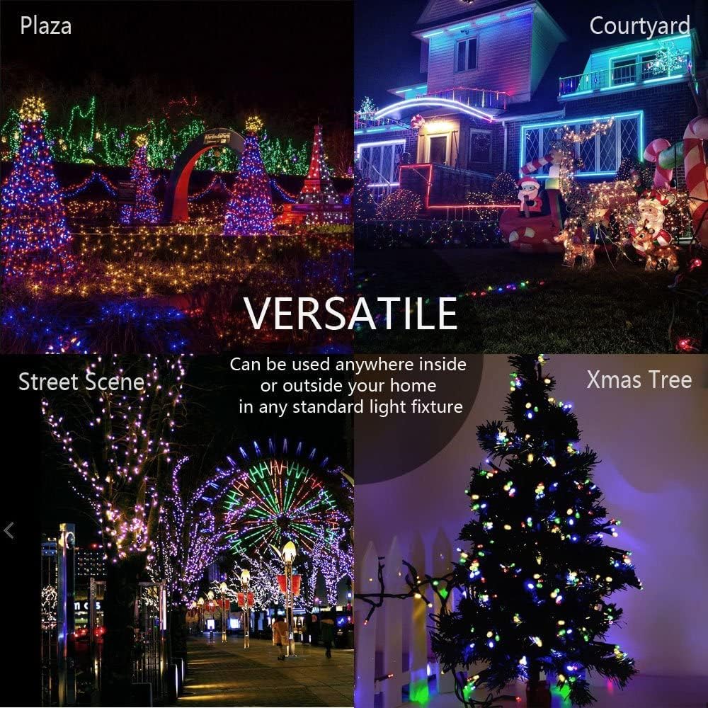 Solar Christmas String Lights, 72ft 200 LED 8 Modes Solar Powered Outdoor String Light Lighting Waterproof Fairy Lights for Xmas Tree Garden Homes Wedding Lawn Party Decor (1 Pack)
