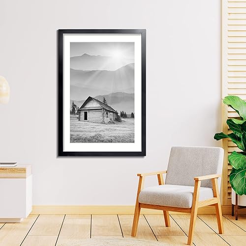 Vista 171 de LaVie Home - Portarretratos de 18 x 24 pulgadas, fotos de 16 x 20 pulgadas con paspartú, de 18 x 24 pulgadas sin paspartú, plexiglás pulido, Negro