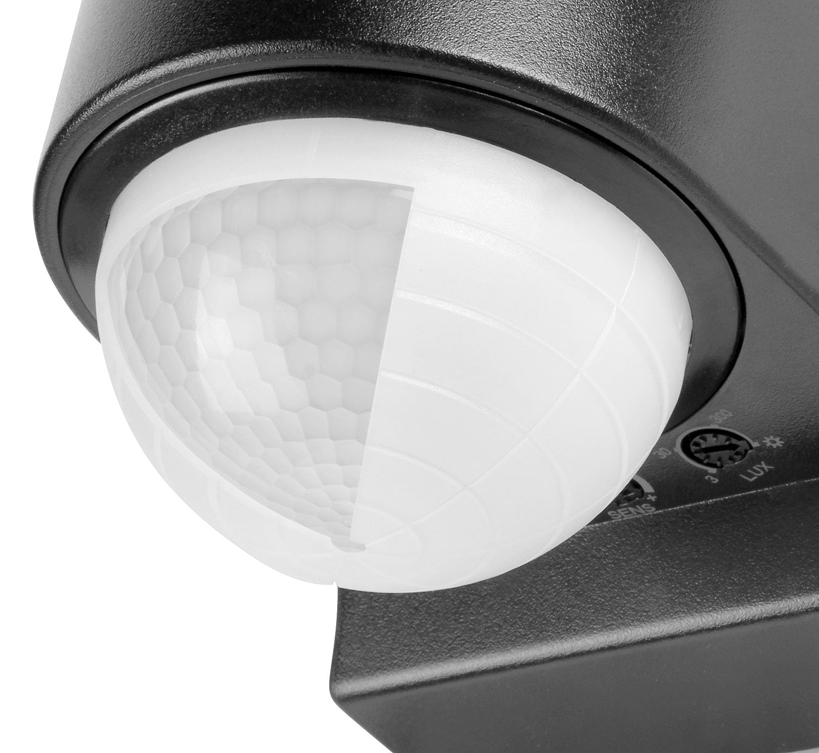 ‎Faretto da esterno LED “EL HOME” ML-40B7 con sensore di movimento 10 m / 240° PIR, 30W, 2200lm, sensore crepuscolare, IP65, AC 230V - per uso esterno, applique, lampada da giardino, faretto - nero