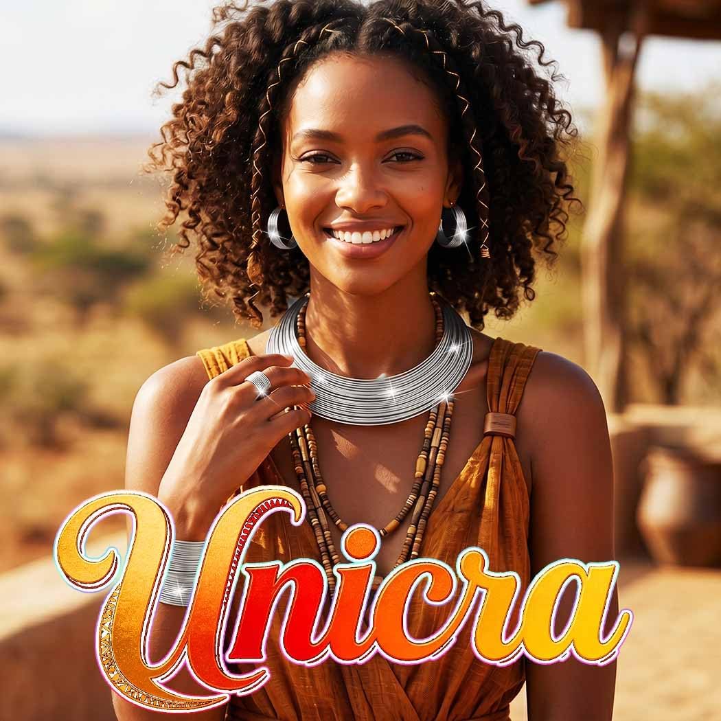 Unicra Gold African Jewelry Sets Chunky Collar Necklace Earrings Bracelet Ring Set Formal Indian African Attire Costume Jewelry Accessories for Women image 4