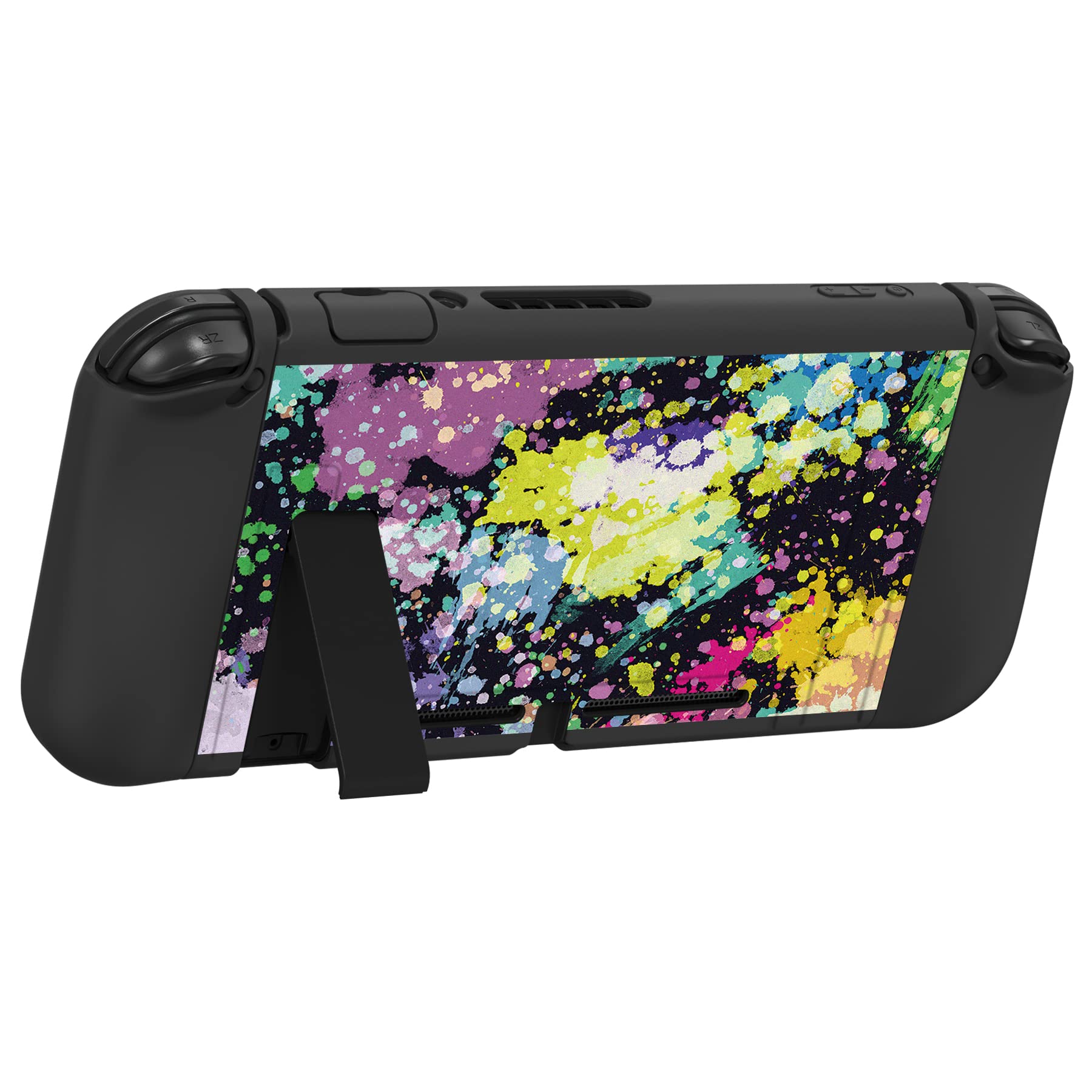 PlayVital ZealProtect Funda Protectora Suave para Nintendo Switch Accesorios Carcasa con Protector de Pantalla & Tapas de Agarre para el Pulgar & Pegatinas de ABXY Dirección Botón(Gatos en Piscina) — view 7