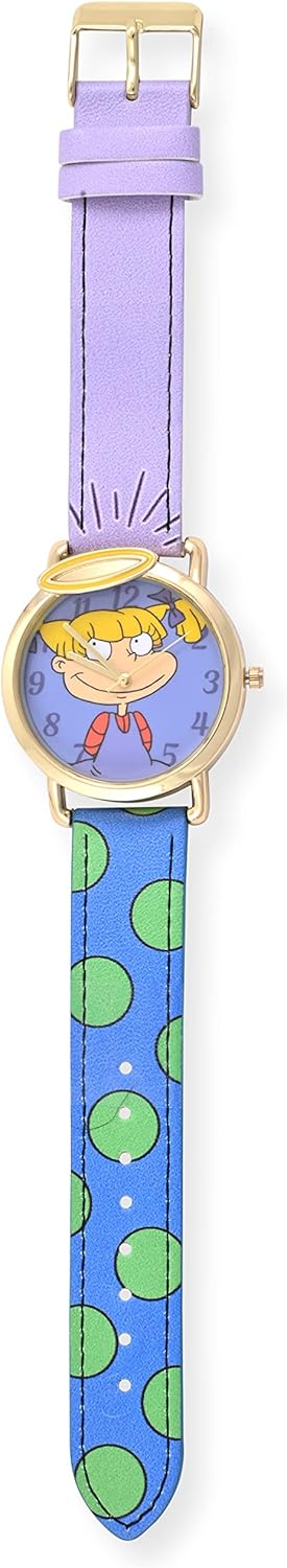 Side view of Accutime NIC5024AZ watch showing the crown