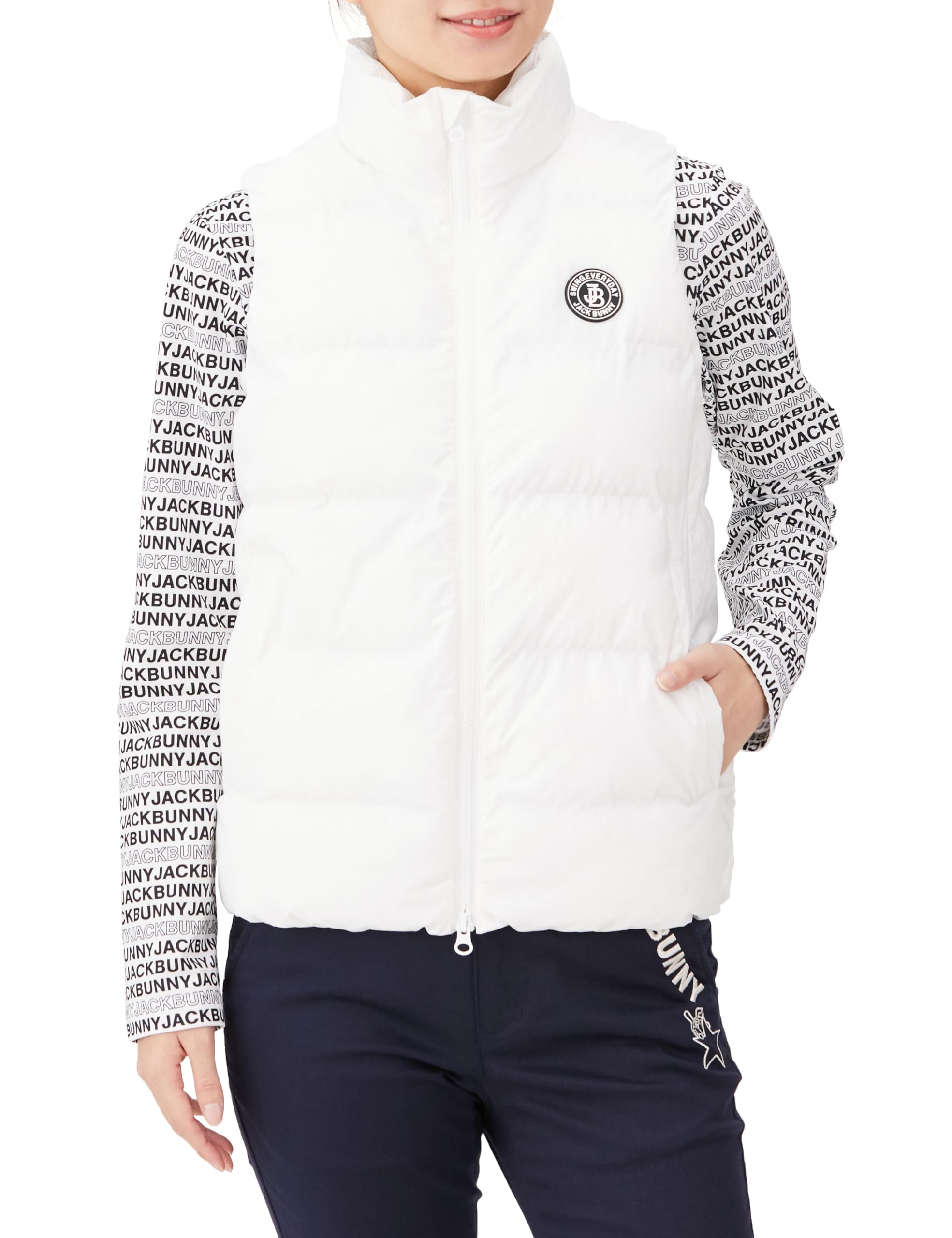 JACKBUNNY レディース ベスト ホワイト ジャックバニー JACK ベスト