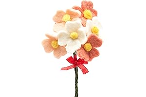 Glaciart One Felt Flowers Artificial Bouquet: Vibrant, Reusable Embellishments for Creative Crafts and Home Decor