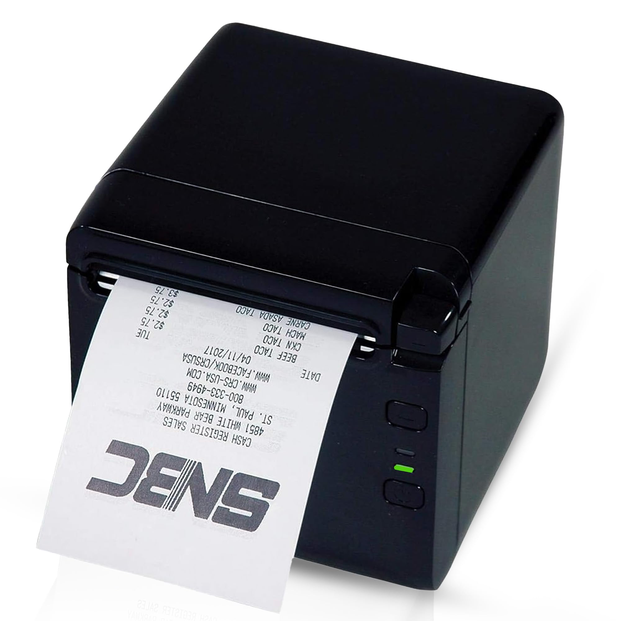 SNBC Thermal Receipt Printer BTP-S80, Compact High-Speed POS Printer for Retail, Restaurant, and Mobile Business (Serial, USB, Ethernet, Black)