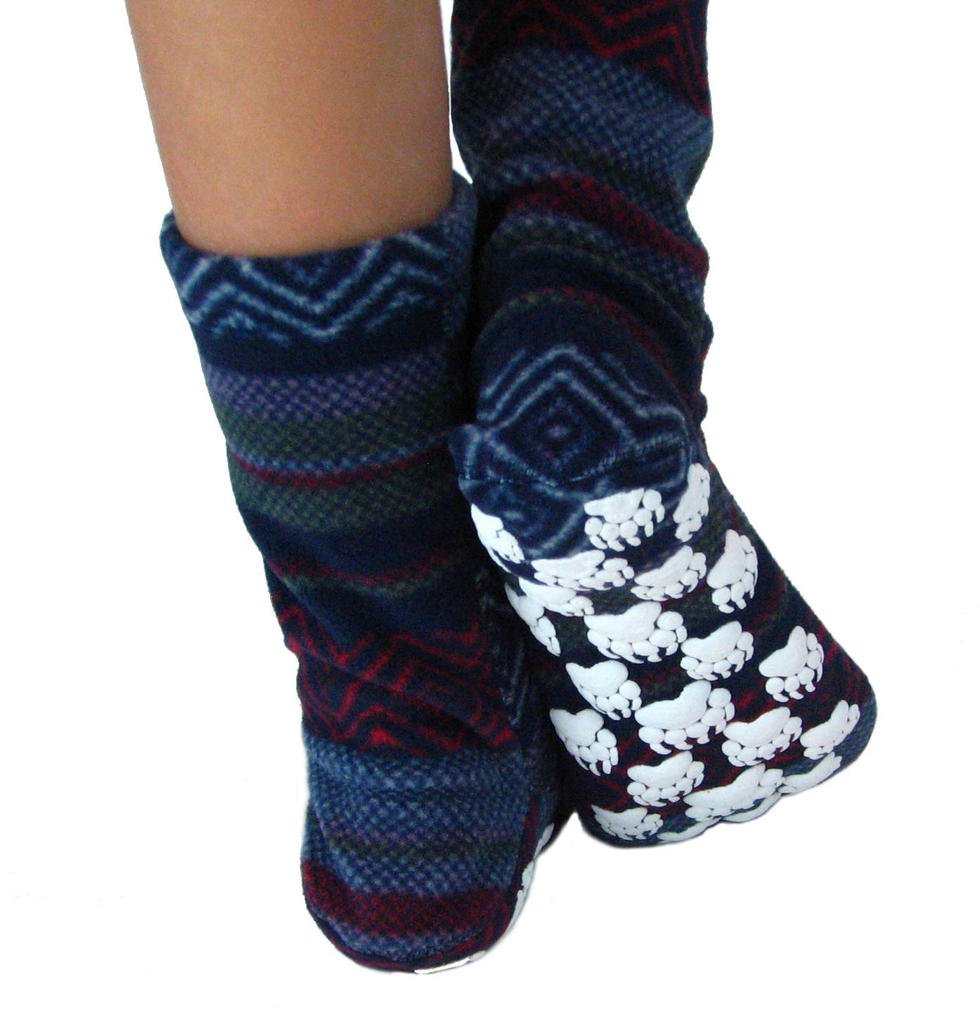 Polar Feet Super Stretchy Non-Constricting Extra-Wide Fleece Socks Nonslip for Men and Women