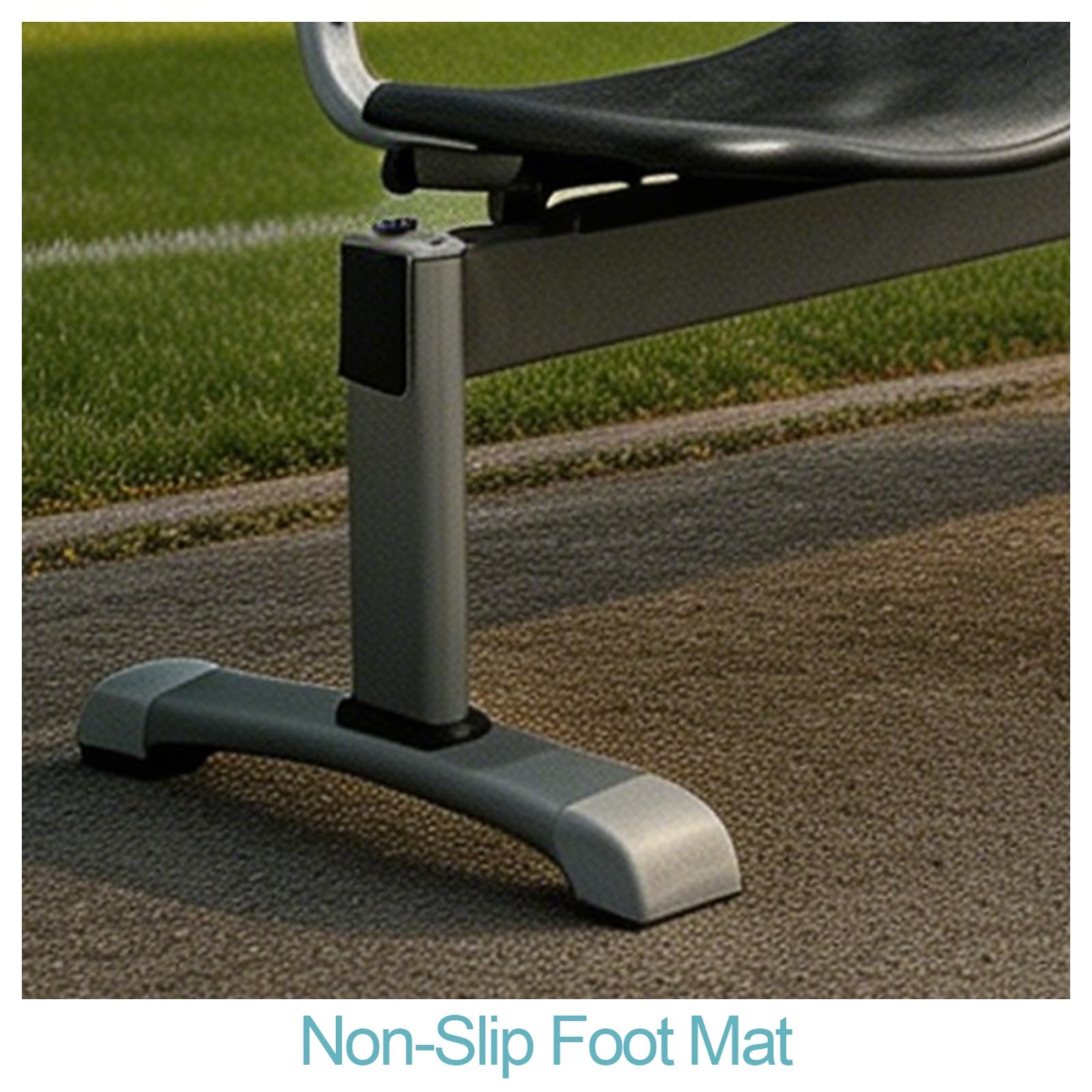 3 Sitzer Empfangsbank, Metallgestell, Tragkraft 600kg, 150x81x52cm, Kunststoff-Empfangsbank für Parks und Salons(Blue)