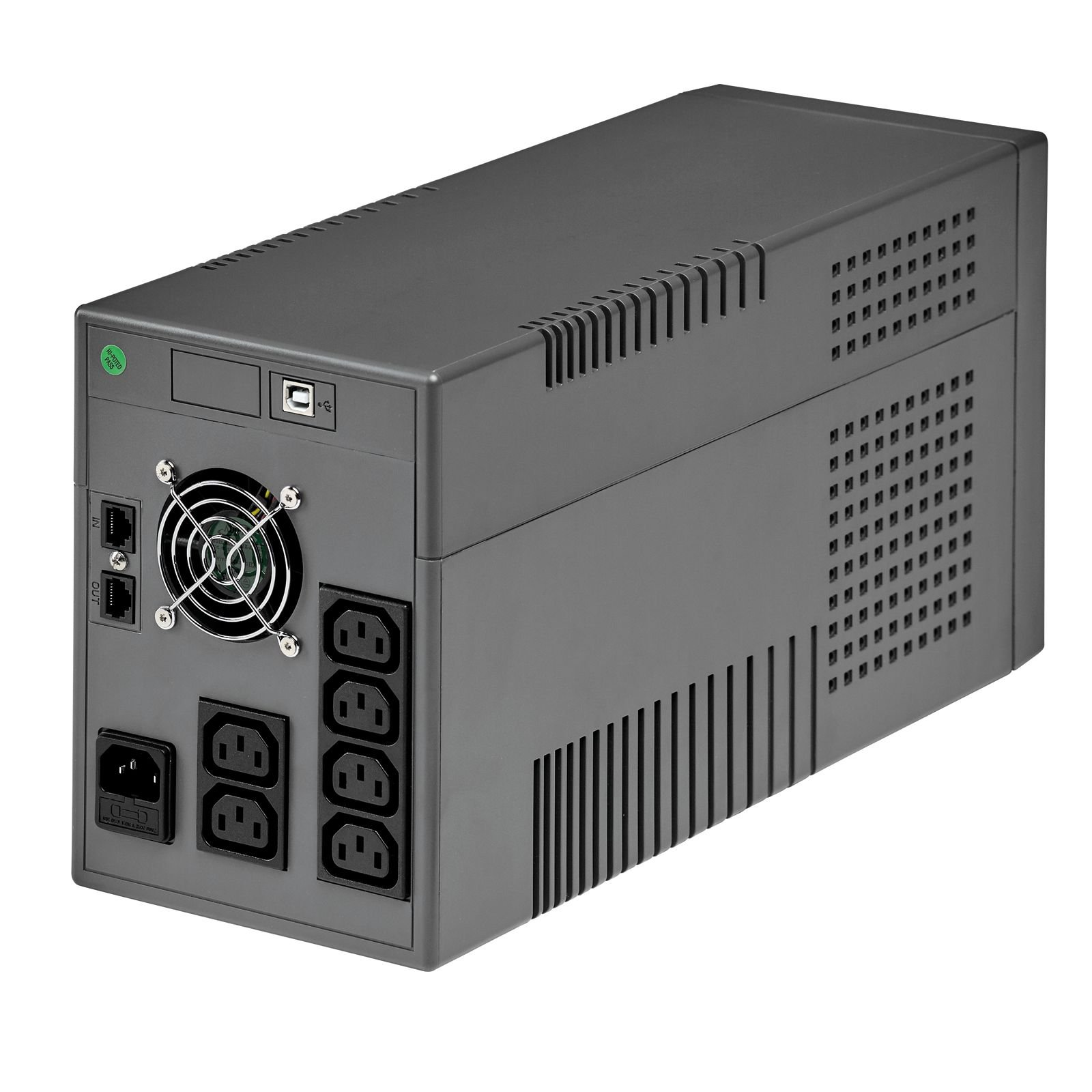 Socomec NPR-1500-MT Onduleur PC 1050W Silver Tour 6 Prises IEC320-C13, RJ45 protégée Contre Les surtensions, Communication par Port USB + Logiciel