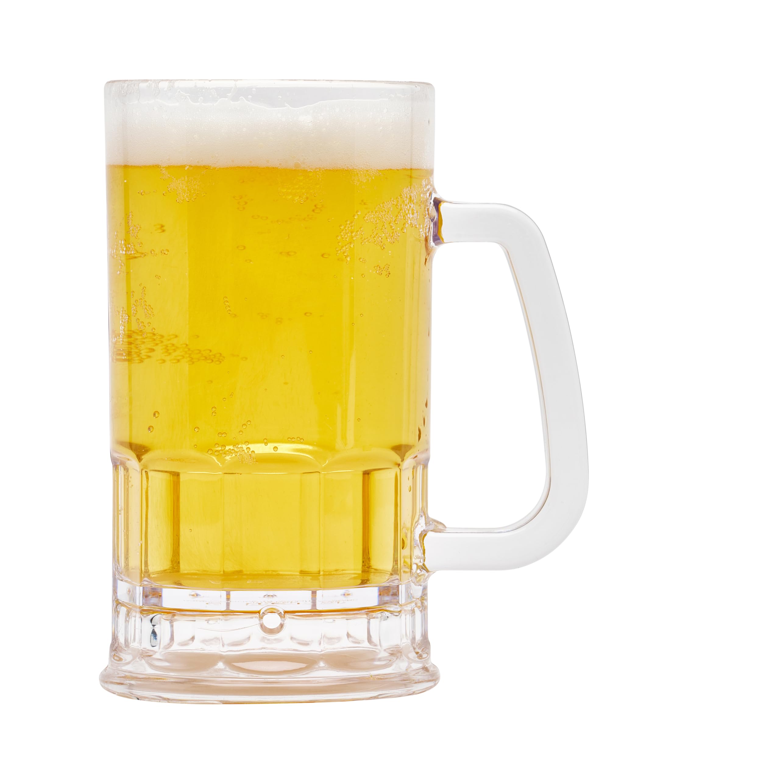 G.E.T. Shatter-Resistant Plastic Beer Mug / Stein, 20 Ounce, BPA Free, 00085-1-SAN-CL-EC, Pack of 4