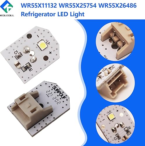 Miniatura 3 de WR55X11132 WR55X25754 WR55X26486 Luz LED para refrigerador compatible con GE reemplaza 3033142 PS4704284 EAP12172918 AP6261806
