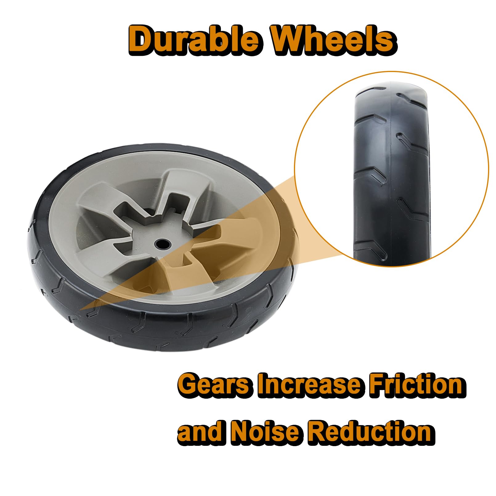 67445 Genesis II Grill Wheel Replacement Parts for Weber Wheels 8 Inch Genesis II/II LX 200 300 400 600 Series Grill Parts Weber Genesis II E-310 II E-410 II E-330 II E-610 II E-210 GS4 BBQ Parts 7