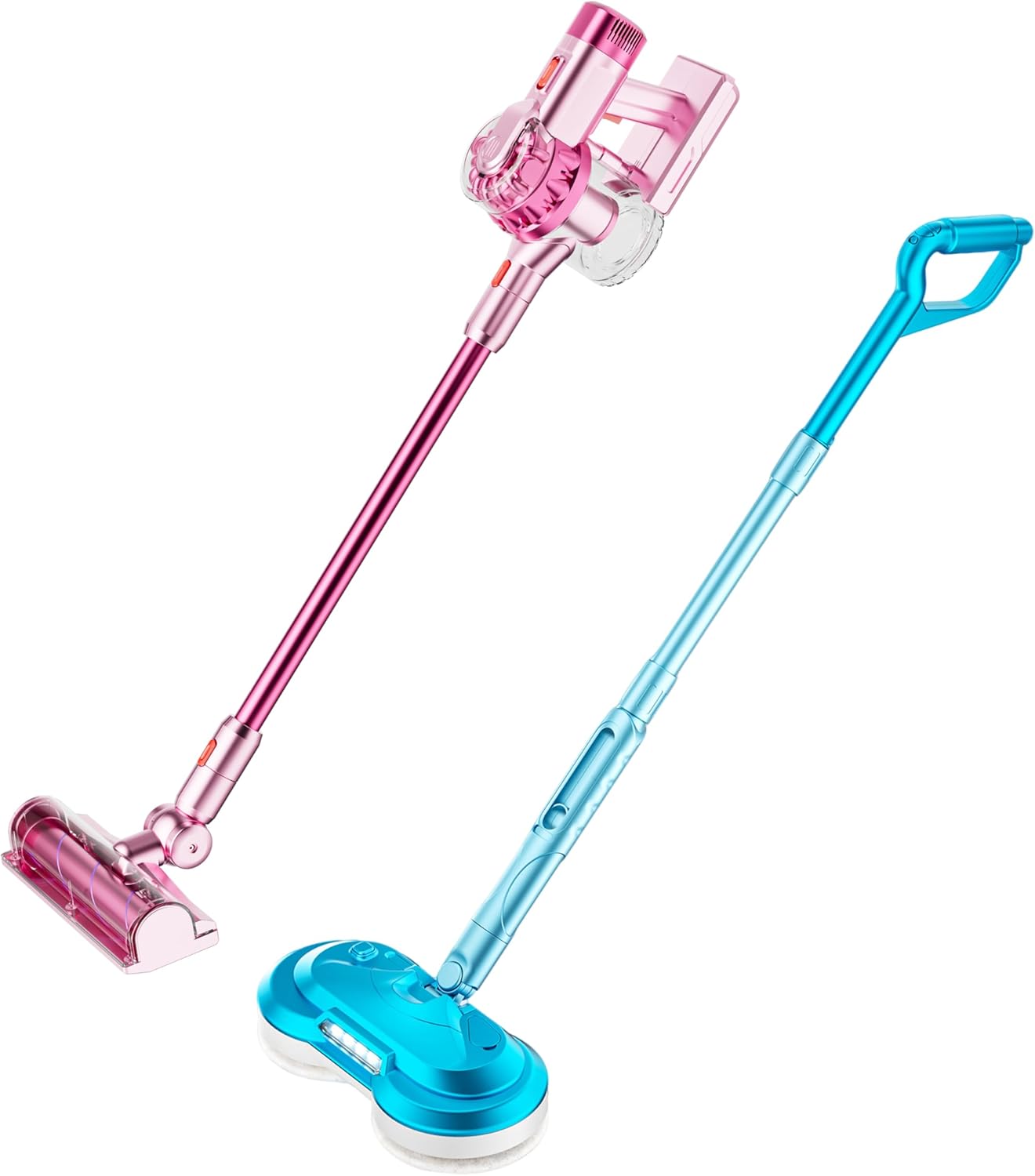 Vacuum & Mop Toy Set (Pink + Light Blue)