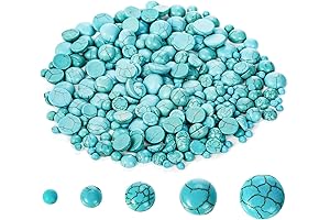 Set of 250 flat turquoise stone gemstones