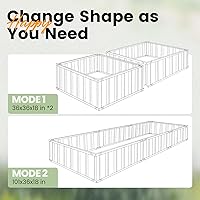 Vista 7 de KING BIRD - Cama de jardín elevada galvanizada con 2 métodos de instalación para bricolaje, caja de kit de maceta elevada de 101 x 36 x 18 pulgadas