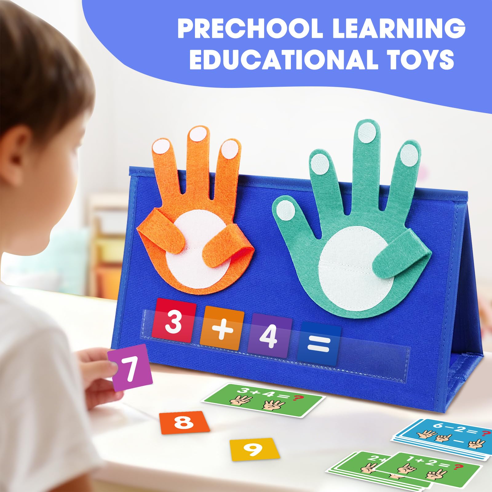 Auchq Gráfico de escritorio azul gráfico educativo de dedos