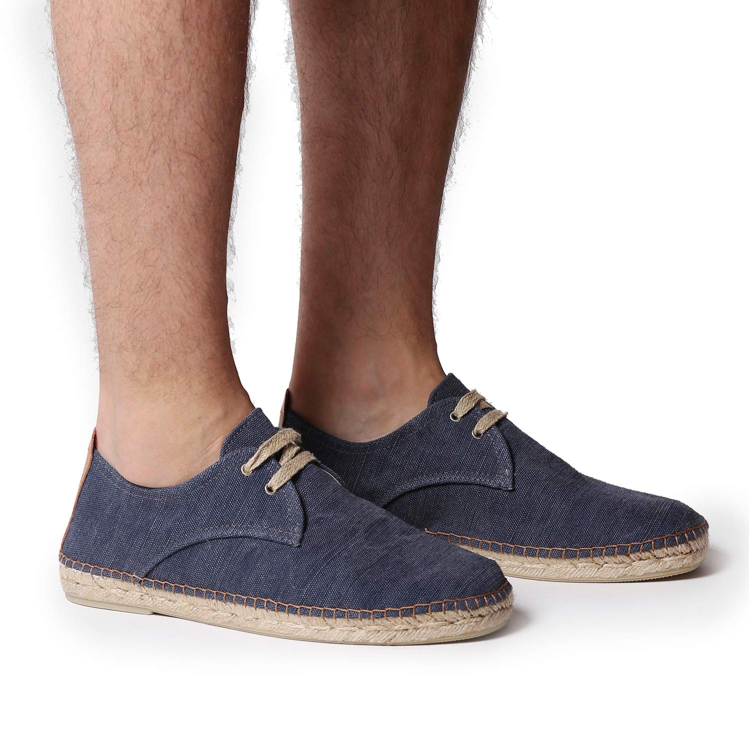 TONI PONS Dixon - Espadrillas Stringate Uomo realizzate in Tessuto di Cotone.