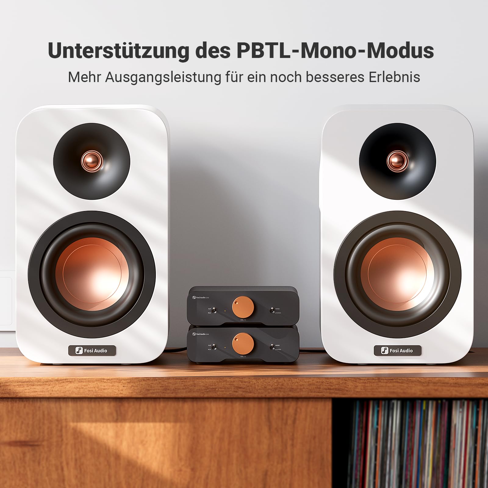Fosi Audio ZA3 Stereo/Mono HiFi Verstärker TPA3255 XLR RCA 12V Trigger Mini Audio Monoblock für Desktop Regallautsprecher Subwoofer