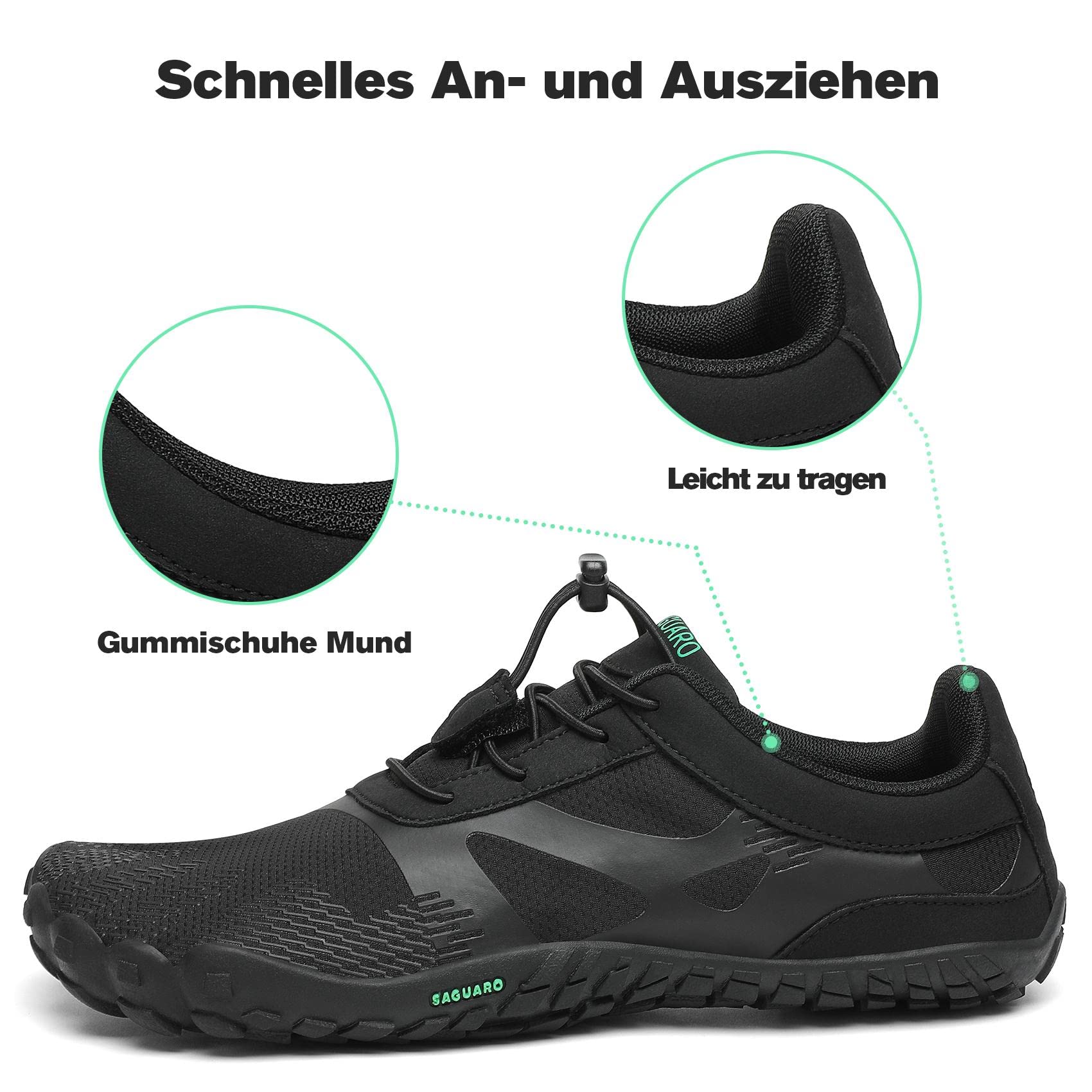 SAGUARO Estate Scarpe Barefoot Minimaliste Uomo Comode e Leggere Antiscivolo Trekking Trail Running Scarpe Asciugatura Rapida Outdoor e Indoor