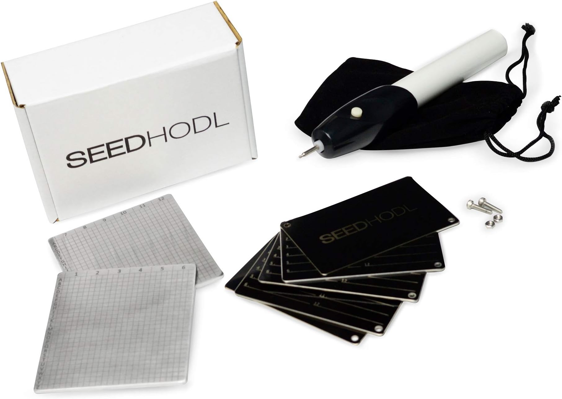 Block + Deck - Cryptocurrency Seed Cold Storage Mnemonic Hardware Wallet Backup Compatible with Ledger Nano S, Trezor and KeepKey. Perfect for Storing Bitcoin Ethereum Monero Litecoin