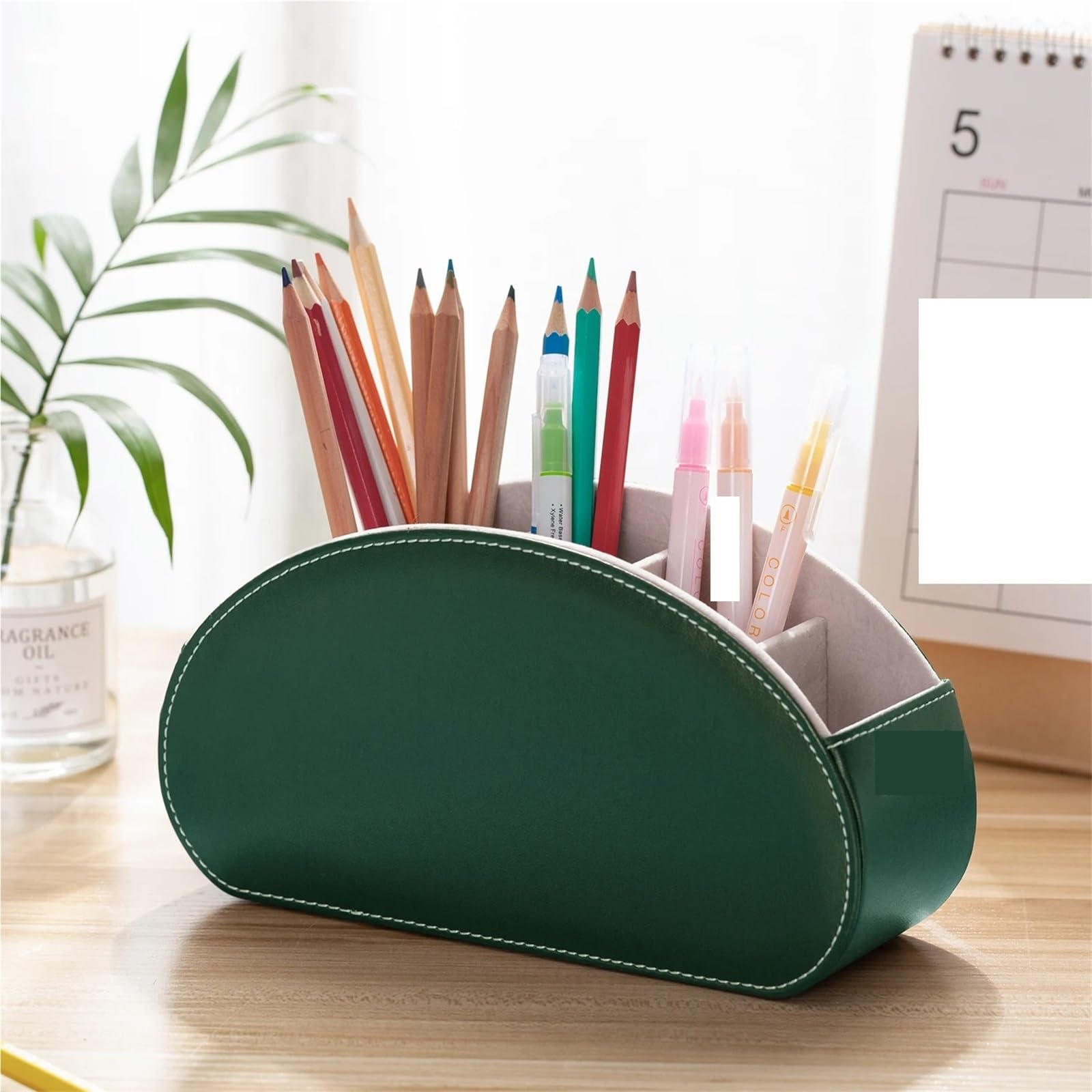 Organisateur De TéLéCommande Boîte de rangement en cuir, organisateur de télécommande, boîte de rangement de téléphone et de télévision, boîte de rangement de bureau, boîte de rangement de cosmétiques