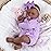 Aori Black Reborn Baby Dolls - 20 Inch Realistic Black American Doll with Huggable Cloth Body, Lifelike Biracial Newborn Girl Doll, Gift with Accessories Set for Girls Age 3+