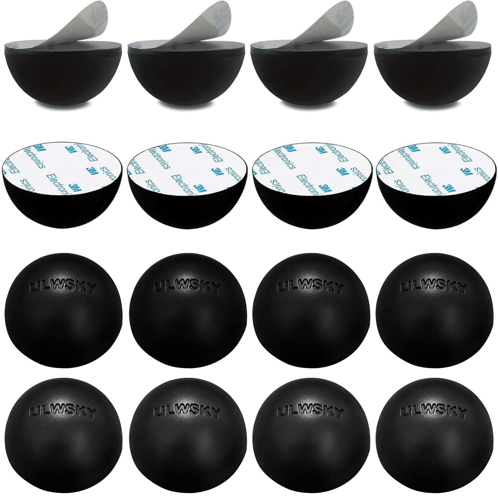 1.25" Silicone Hemisphere Bumpers Isolation Feet, 16Pack Non Skid Speaker Isolation Pads,for Small Speaker Spikes,Turntable Isolation,Subwoofer,Record
