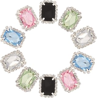 TEHAUX 10pcs Gem Shoe Buckle Diamond Decor Black Wedding Decor for Sneakers Shoe Decoration Charms Crystal Shoe Charms Diamond Shoe Clips Wedding Shoe Decal Sneaker Charms Gem