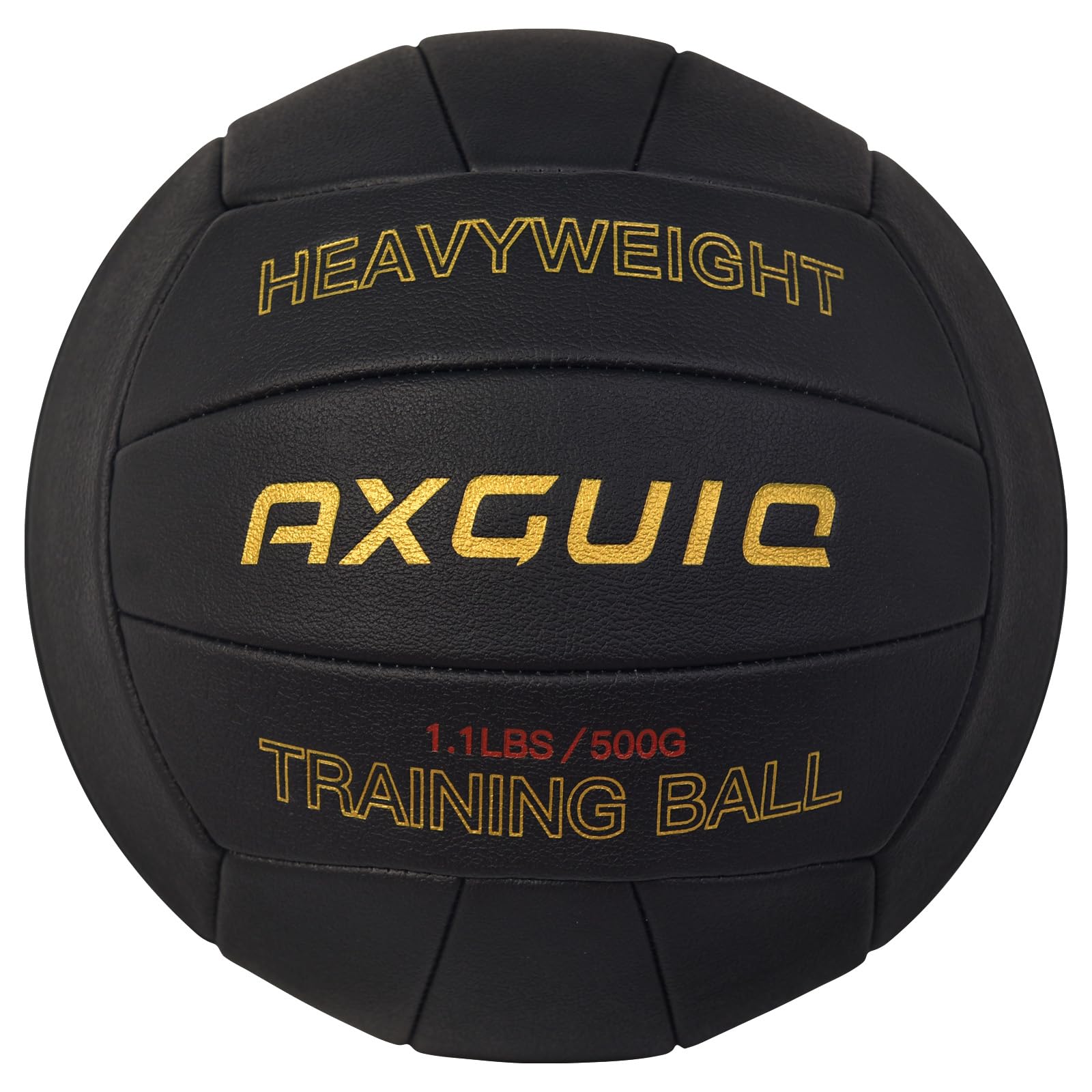 AXGUIQ 1.1LBS Weighted Volleyball - Heavy Weighted Volleyball Training Practice Equipment, Microfiber Leather Soft Grip Durability Serve Trainer Size 5 Setter Training (Deflated)