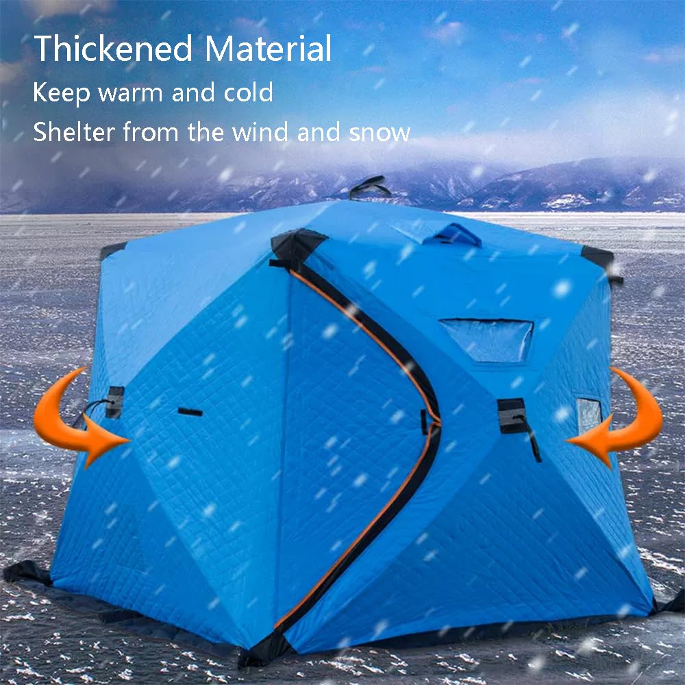 Campingausrüstung Winter-Angelzelt Eisfischerzelt Wärmereflektierender Stoff Dreilagiger gesteppter Isolationseffekt ist gut