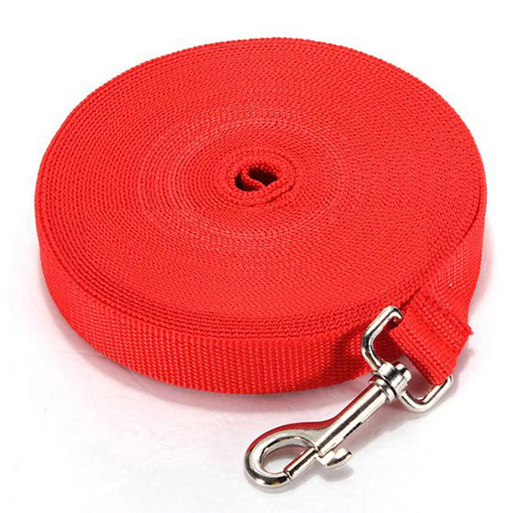 Pet Puppy Training Obedience Lead Leash Recall Training Agility Lead Dog Long Leash Red 30FT