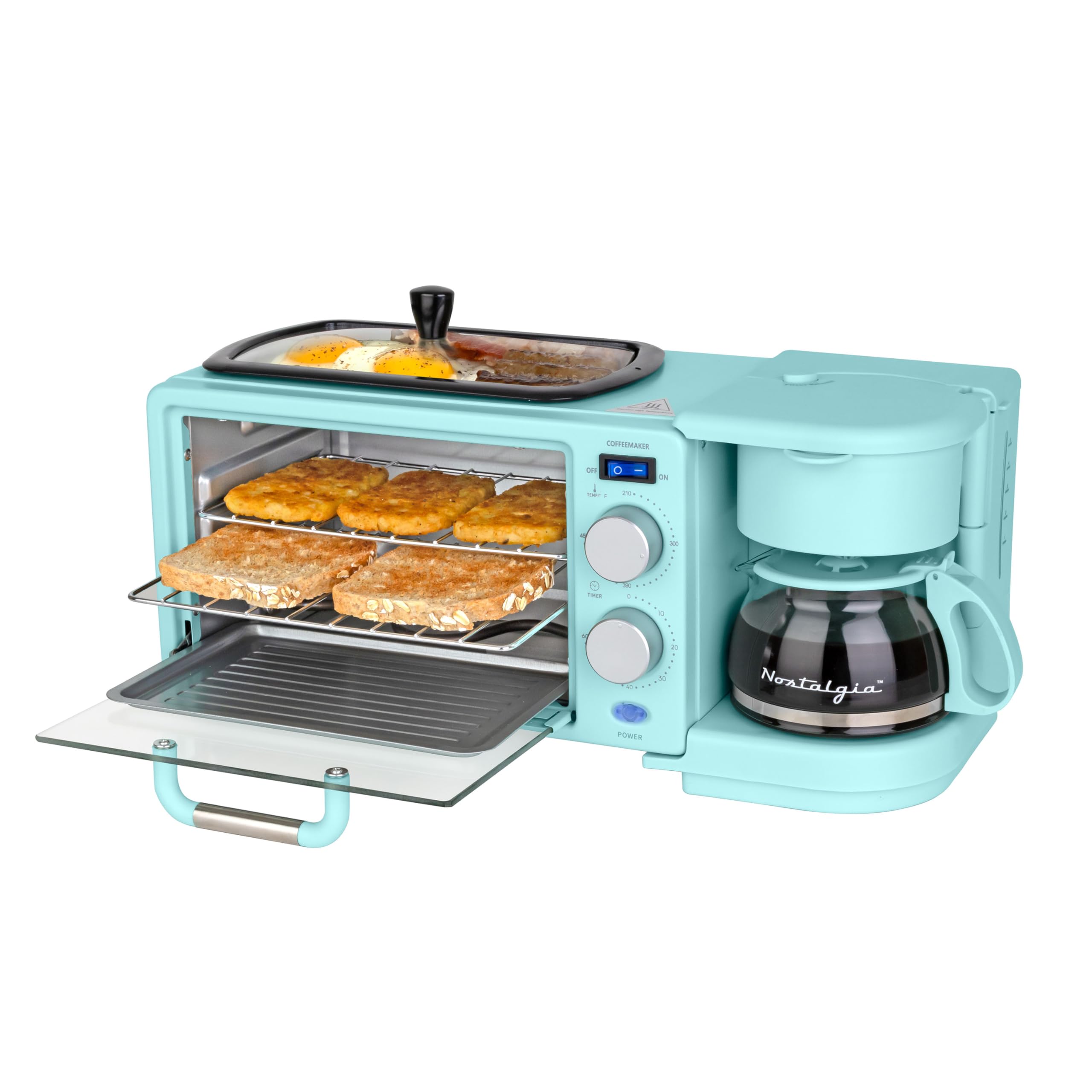 Amazon.com: Nostalgia 3-in-1 Retro Breakfast Station - Includes 5