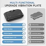 Machine d'exercice de plaque vibrante, Machine de plaque vibration 199 Vitesse réglable, Mode automatique de la machine d'exercice de plaque vibrante P1-P7,Plateforme de vibration avec Bluetooth 450 Capacité Lbs