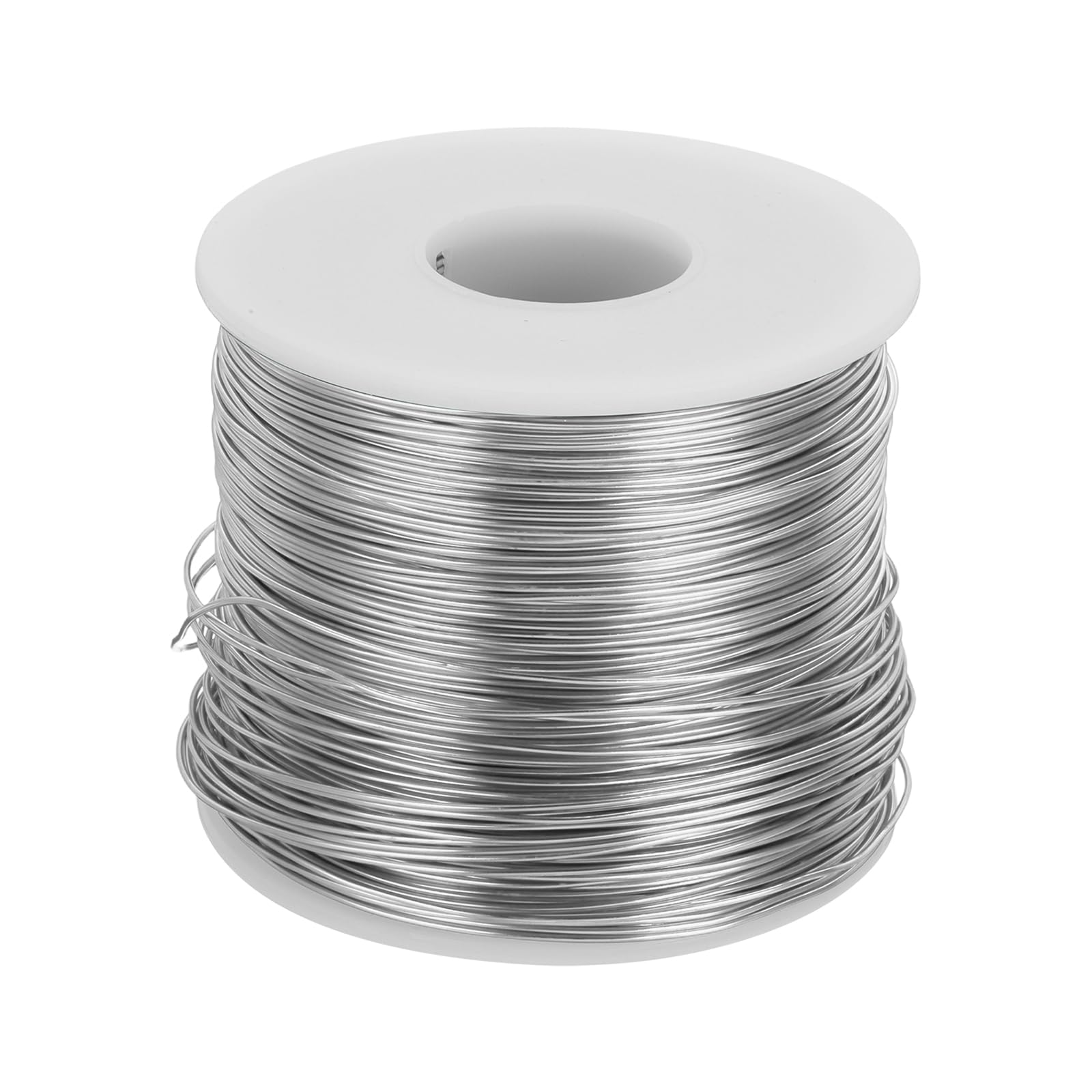 sourcing map 20 Gauge Anodized Aluminum Craft Wire Bendable Bonsai Training Wire 771 Feet 0.8mm for Sculpting Crafts Wreath Floral Beading Jewelry Making, Silver Tone