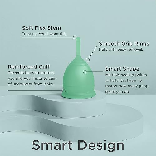 Miniatura 2 de Saalt - Copa menstrual, diseño de alta calidad, la copa menstrual más cómoda, copa #1 cuando estás activa, uso de 12 horas, silicona suave,