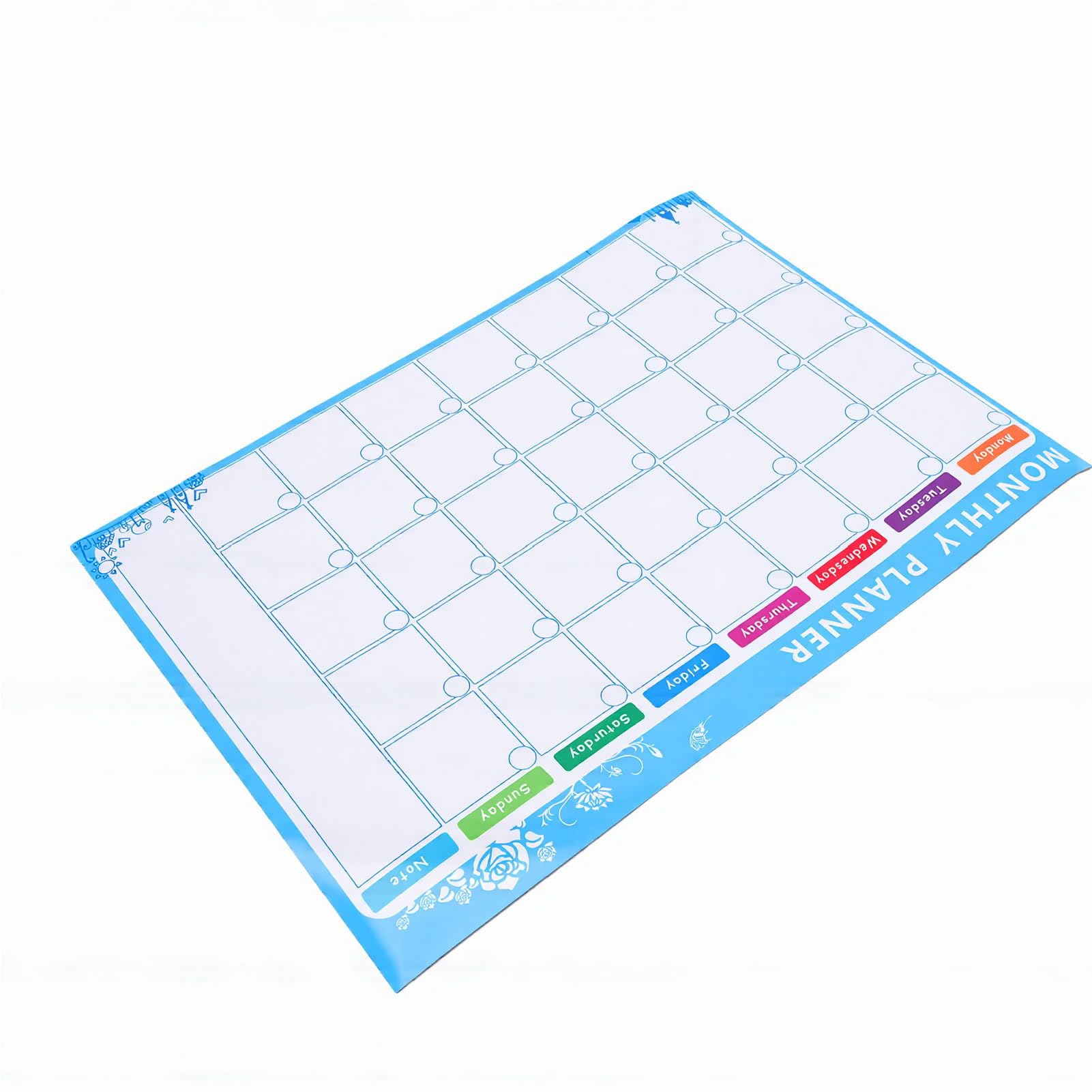 Karlak Magnet-Monatsplaner mit Farbmarkierungen und Radiergummi für Kühlschrank, Familienorganisation, Trocken Abwischbarer Kalender, 4 Stück (4 Sets roter, blauer, schwarzer Stift)