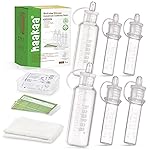 haakaa Colostrum Collector Set Breast Milk Collector for Breastfeeding, Ready-to-Use Packaging, Reusable, BPA Free, Include a Cotton Wipe and Storage Case (4pcsx4ml+2pcsx20ml)