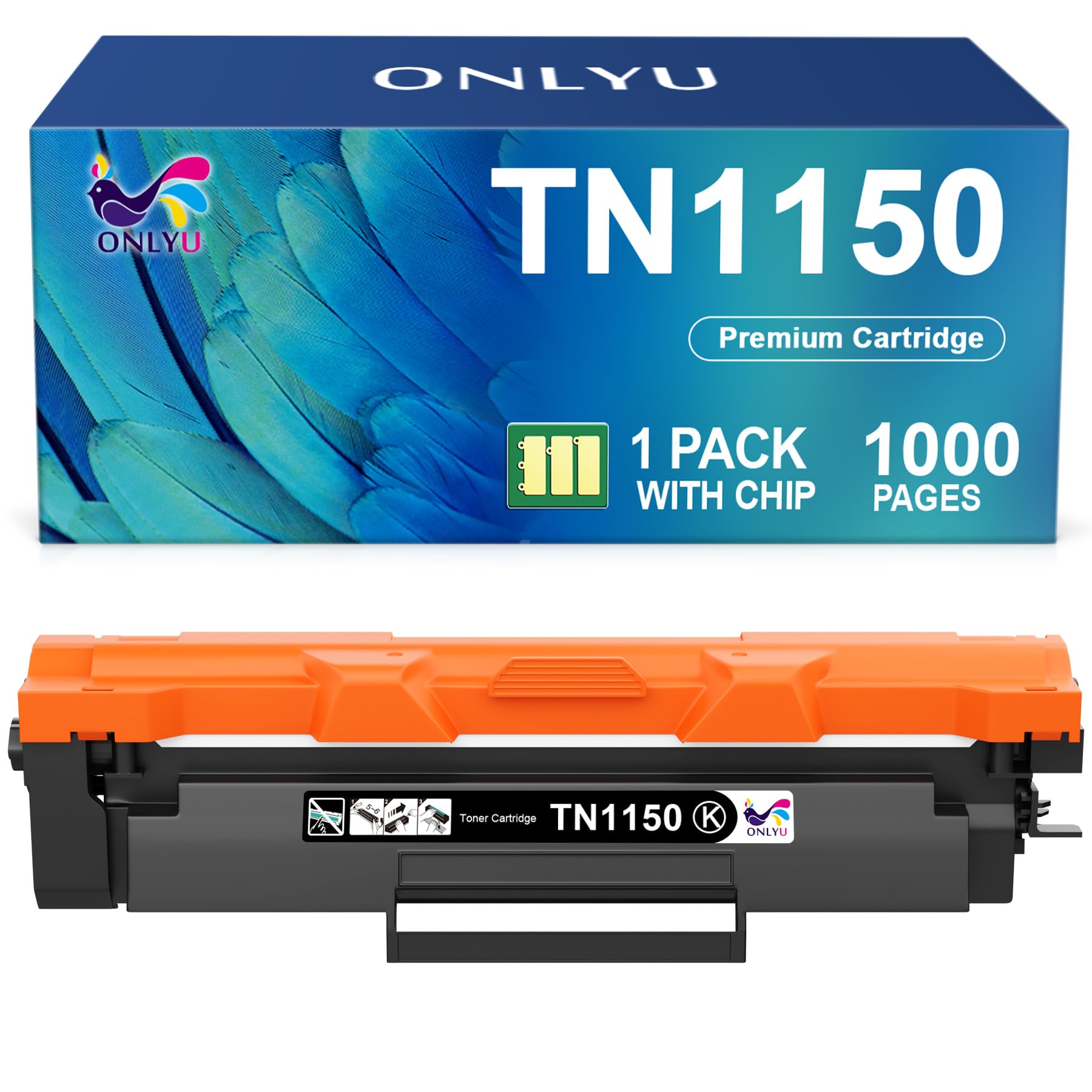 ONLYU TN1150 Toner Kompatibel für Brother TN1150 TN-1150 Toner Schwarz für Brother HLL1240W DCPL1640W DCPL1660W für DCP-L1640W HL-L1240W DCP-L1660W HL-L1242W DCP-L1642W HL-L1242WXL DCP-L1642WXL