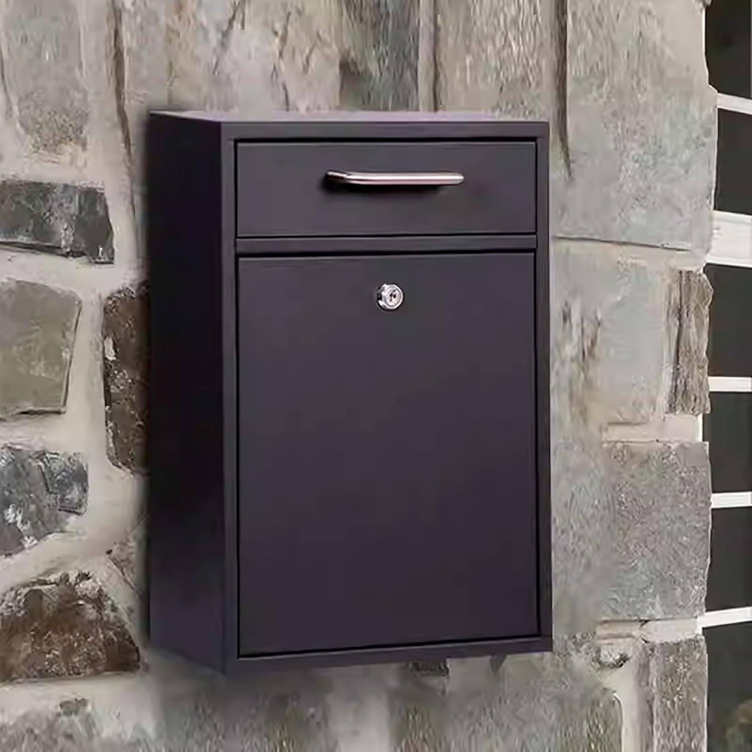 Large Mailboxes for Outside, Metal Wall Mounted Mailbox, Easy to Install, Anti Theft Locking Mailbox for Envelope Letter Home and Office