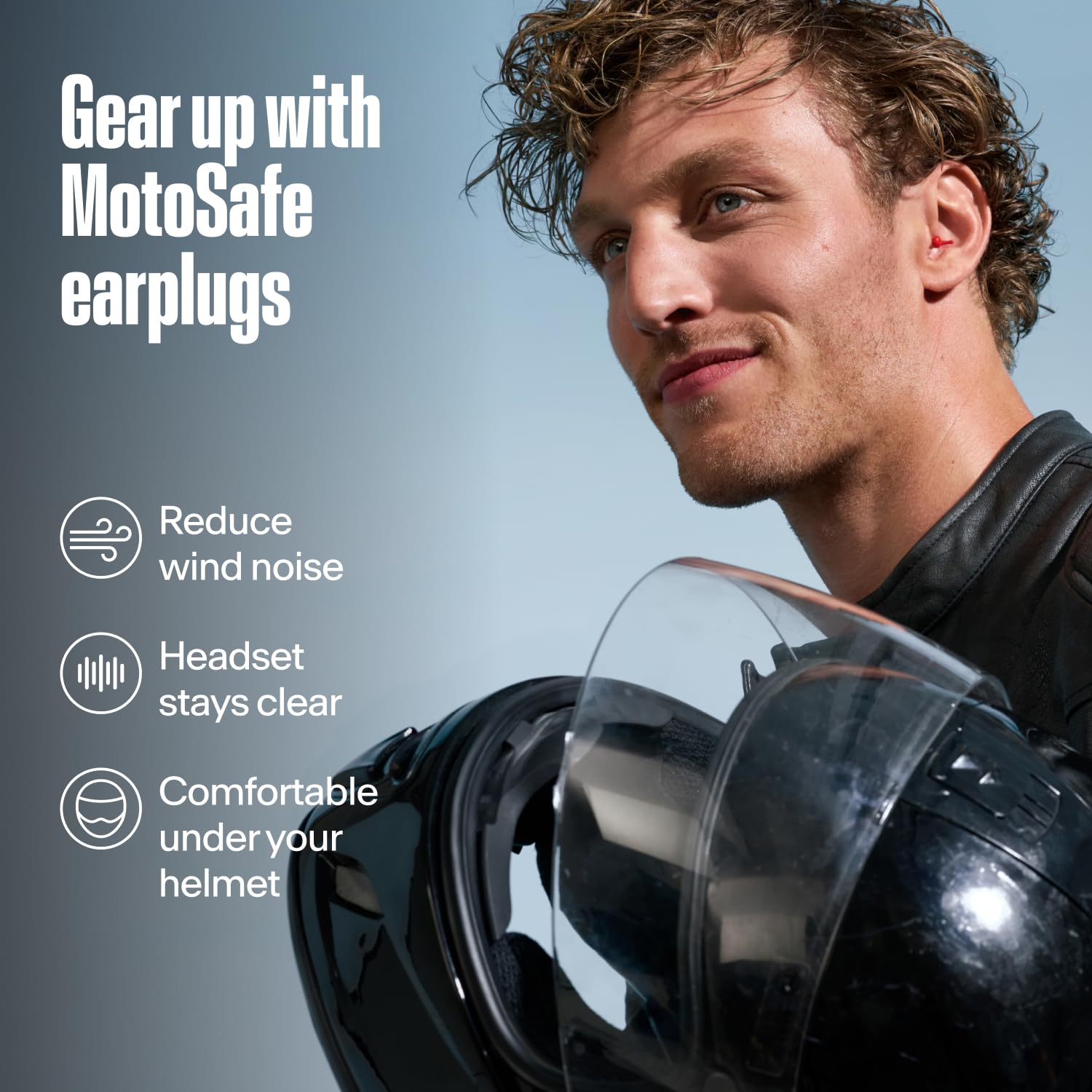 Alpine MotoSafe Sport Tapones para los Oídos - Tapones para Carreras - Evita Daños Auditivos durante la Práctica del Motociclismo - El Tráfico sigue siendo Audible - Tapones Reutilizables - 2