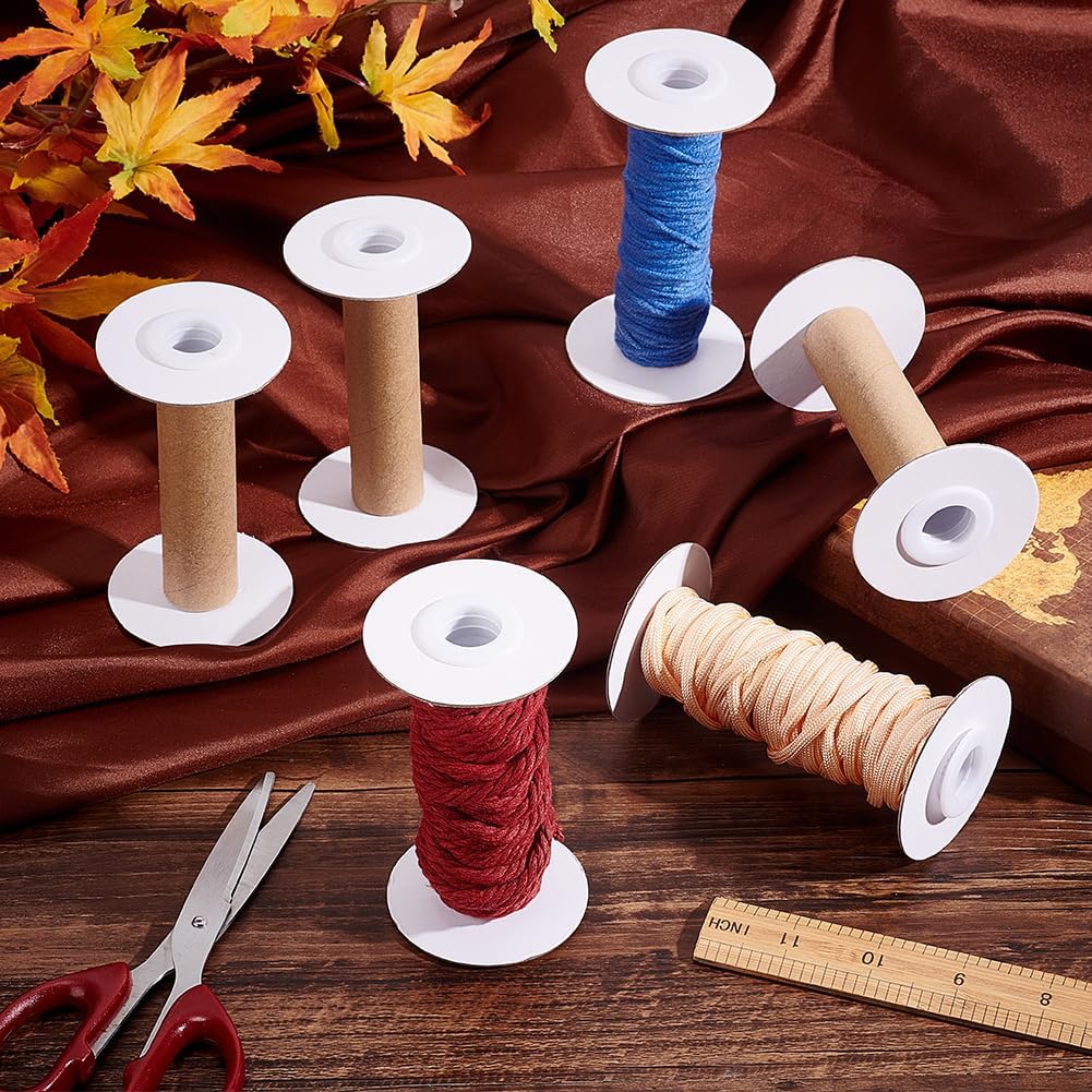 PH PandaHall 16 Sets Empty Paper Thread Spools, Wire Weaving Bobbins Paper Sewing Spools Detachable Thread Ribbon Holder for Yarn Cord Embroidery Sewing DIY Arts Crafts, 99mm/3.9"
