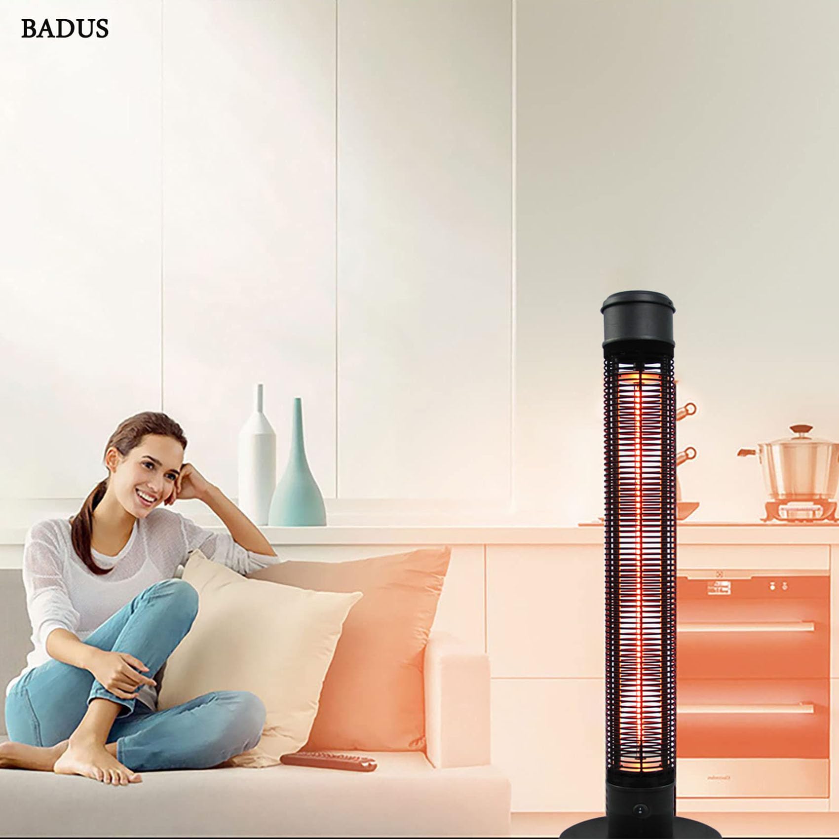 Amazon | 屋外業務用ヒーター 電気ストーブ ハロゲン 1300W 防水