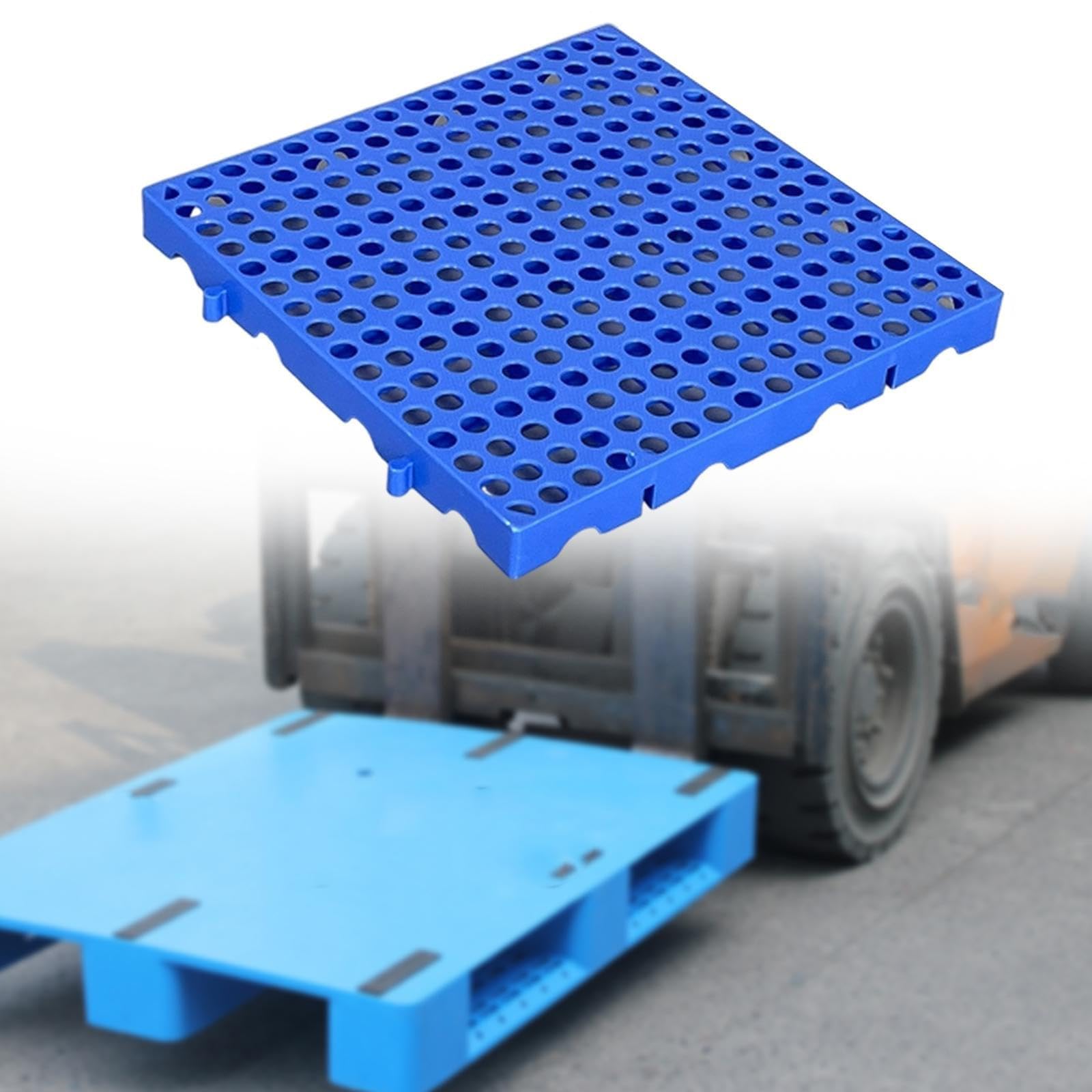 Paleta de plástico resistente al agua entrelazada, 30 x 30 cm, 3 cm de grosor, resistente, apilable, ventilada, solución de almacenamiento para sótanos (paquete de 10)