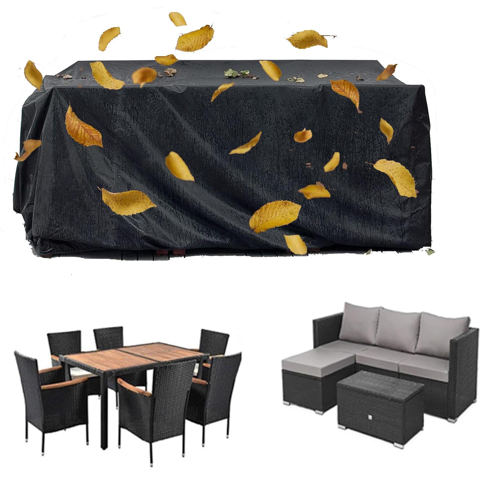 Garden Furniture Covers Waterproof,Rain Cover For Garden Furniture 70x55x40cm(LxWxH),Upgraded Oxford 420D Garden Table and Chairs Covers, Patio Furniture Set Covers For Outside Garden Furniture