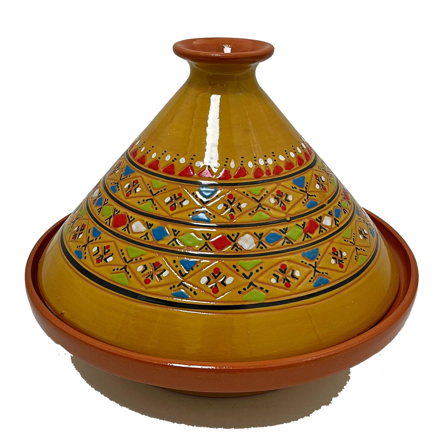 Tajine in Terracotta XL 32cm – Autentica Pentola Etnica Marocchina/Tunisina con Ebook Gratuito 0212242003