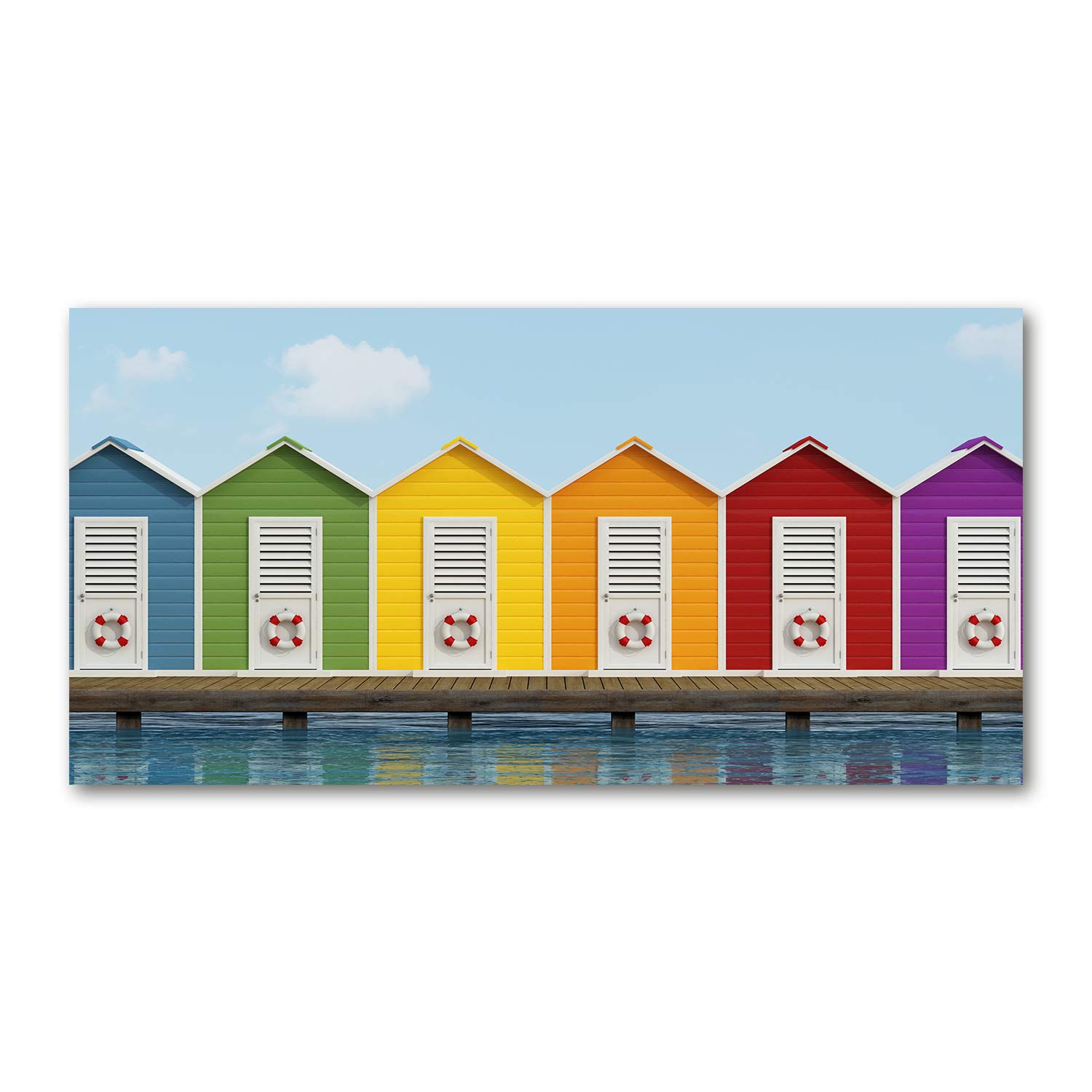 Mural art acrylic glass Tulup 120x60cm image verre plastique déco salon paysage marin