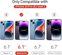 ivoler 3+3 Edzett Üveg Képernyővédő Fólia iPhone 14 Pro 6.1" Készülékhez - 9H Keménységű HD Átlátszó Védőfólia Kamera Védelemmel és Pozicion 4