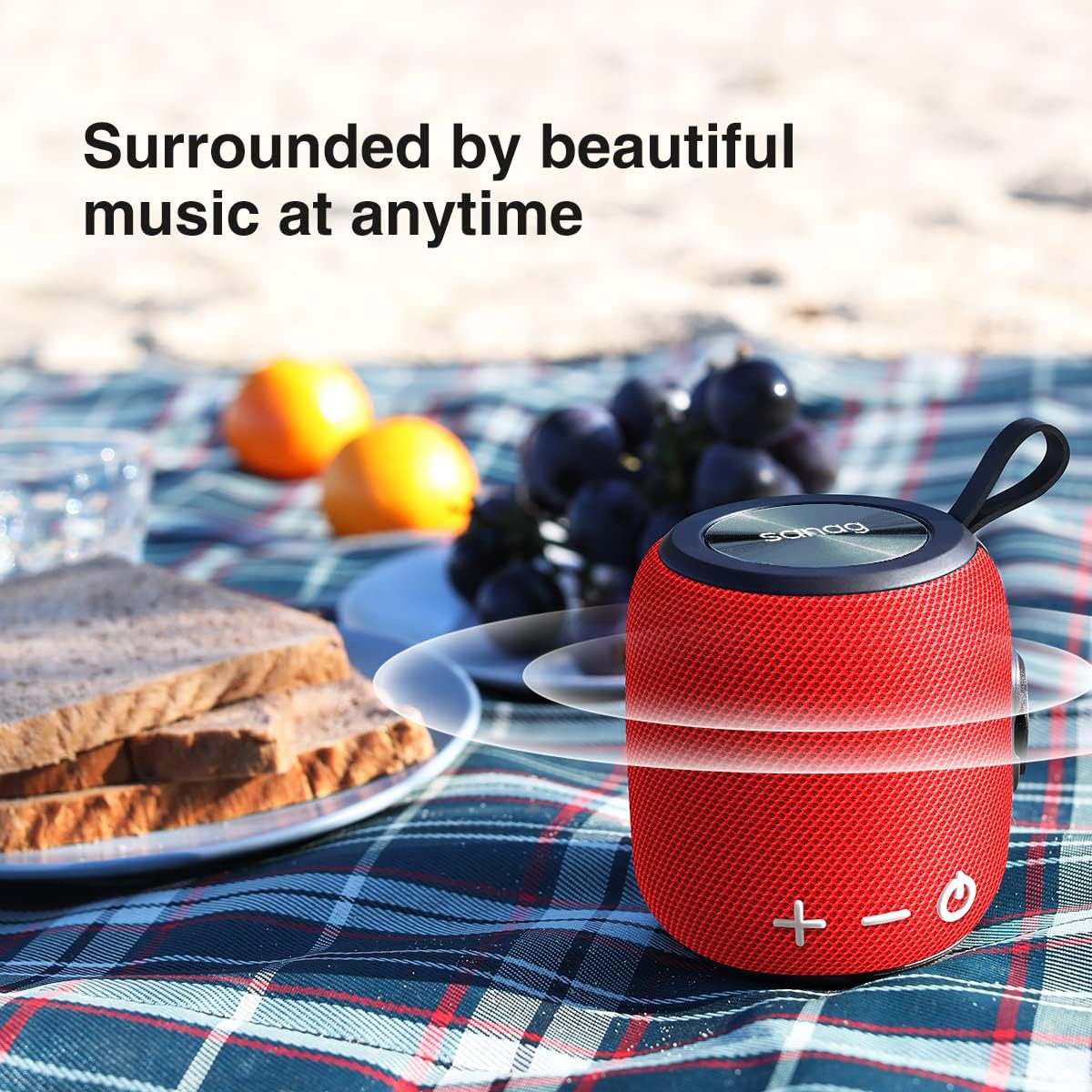 🔥 Flаѕh Sаlе Portable Bluetooth Speaker,SANAG Bluetooth 5.0 Dual Pairing Loud Wireless Mini Speaker, 360 HD Surround Sound & Rich Stereo Bass,24H Playtime, IPX67 Waterproof for Travel, Outdoors, Home and Party
